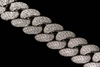 10.0mm 2row Square Necklace - 24" White Gold