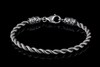12.0mm 2row Square Bracelet - 8.5" White Gold