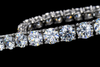 12mm 3row Curve Necklace - 22" White Gold