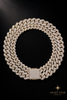 15.5mm Infinity 8 Style Necklace - 22" White + Rose