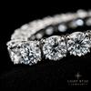 18.0mm 3row Square Bracelet - 8.5" White Gold