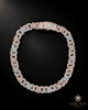 18.0mm 3row Round Necklace - 22" White Gold