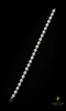 20.0mm Square 3row Necklace - 20" White Gold