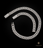 20.0mm 3row Round Necklace - 20" White Gold