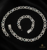 18mm Half Moon Necklace - 24" Yellow White