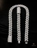 11.0mm Sugar Chain Necklace - 24" White Gold