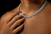 20mm Fancy Cut Diamond Necklace - 24" White Gold