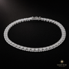20mm Fancy Cut Diamond Necklace - 24" White Gold
