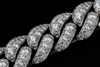 12mm Infinity Flower Chain Necklace - 24" White Gold