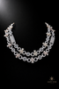 14mm Arc Middle Baguette Necklace - 24" White Gold