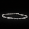 15mm Baguette Infinity Bracelet - 7.5" White Gold