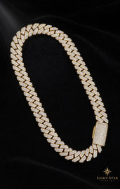 10mm Snake Chain Necklace - 22" White Gold