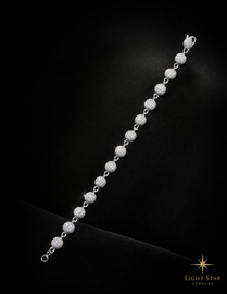 18mm 7 Middle Big Diamond Necklace - 22" Rose Gold