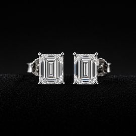 Baguette Stud Earrings – Front View