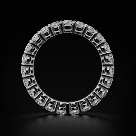 Iced Eternity Band Ring – Front View