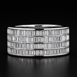 Baguette Iced Ring – Front View
