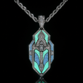 Glow-in-the-Dark Custom Pendant – Front View