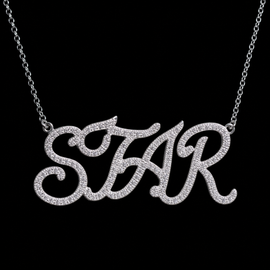 Custom Name Necklace Script – Front View