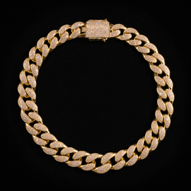 20mm King-Size Cuban Link Chain – Front View