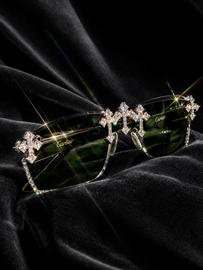 Iced-Out Buffs - Black / Green Lens