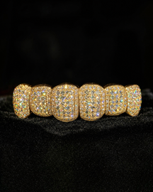 VVS1 Moissanite Top Grillz - Gold
