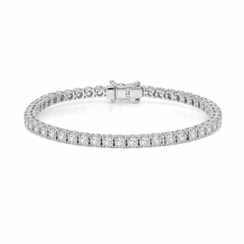 VVS1 Moissanite Tennis Bracelet 4mm - Silver