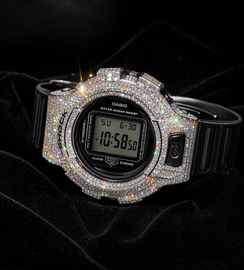 Super Clone Moissanite G-Shock Iced - Black