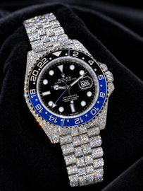 Super Clone Moissanite Rolex GMT Batman