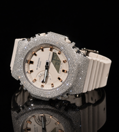 VVS1 Moissanite Iced G-Shock Watch - White