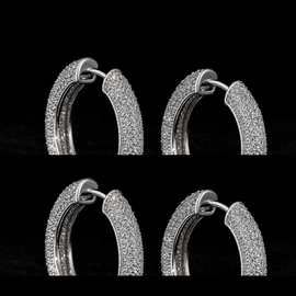 VVS Moissanite Halo Earrings