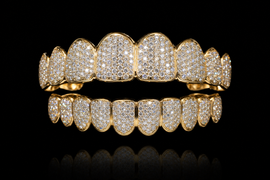 VVS1 Moissanite Bottom Grillz - Silver