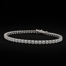 VVS1 Moissanite Baguette Bracelet - Gold