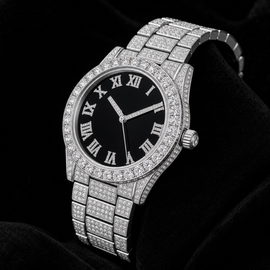 Super Clone Moissanite Cartier Santos - Silver