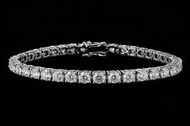 VVS1 Moissanite Tennis Bracelet - Silver