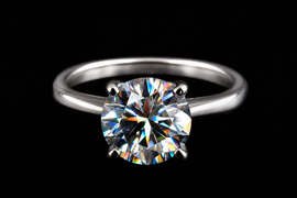 VVS1 Moissanite Championship Ring - Two-Tone