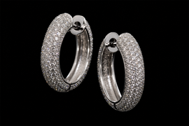 Iced Out Hoop Earrings
