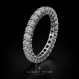 Iced Eternity Band Ring