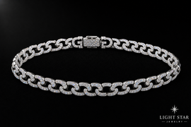 8.0mm SQ Cuban Link Necklace - 22" Yellow Gold