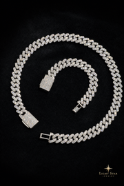 10.0mm 2row Round ARC Necklace - 20" White Gold