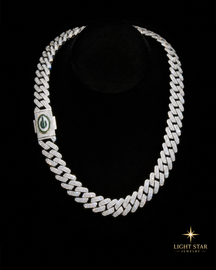 10.0mm 2row Round ARC Necklace - 24" White Gold