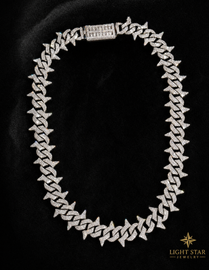 10.0mm 2row Square Necklace - 20" Yellow Gold