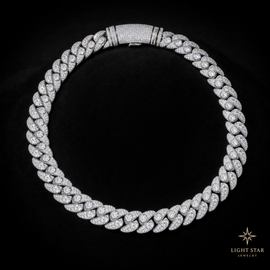 10.0mm 2row Square Necklace - 22" Yellow Gold