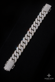 14.0mm 3-lines ARC Necklace - 20" Yellow Gold