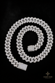 14.0mm 3-lines ARC Necklace - 22" Rose Gold
