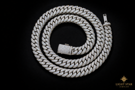 14.0mm 3-lines ARC Necklace - 24" Yellow Gold