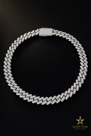 15.0mm Pig Nose Style Necklace - 24" White Gold