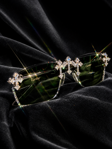 Iced-Out Buffs - Black / Green Lens