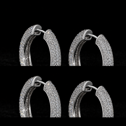 VVS Moissanite Halo Earrings