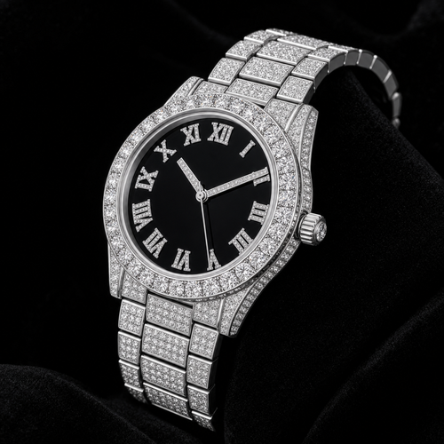 VVS1 Moissanite Women's Watch + Bracelet Set - Two-Tone