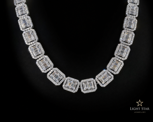 VVS1 Moissanite Tennis Chain - Gold